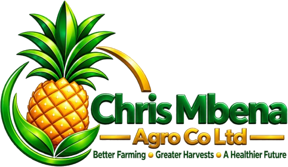 Chris Mbena Agro Co Ltd logo with Better Farming, Greater Harvests, A Healthier Future slogan